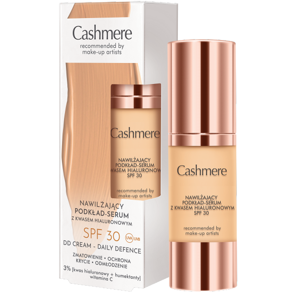 CASHMERE DD SPF 30 Nawilżający podkład-serum z kwasem hialuronowym Warm Beige 30 ml