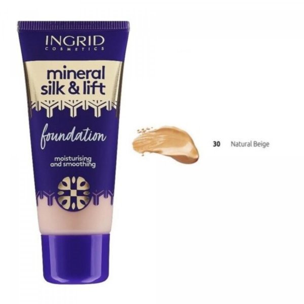 Ingrid Podkład mineralny Silk &amp; Lift nr 30 Natural Beige