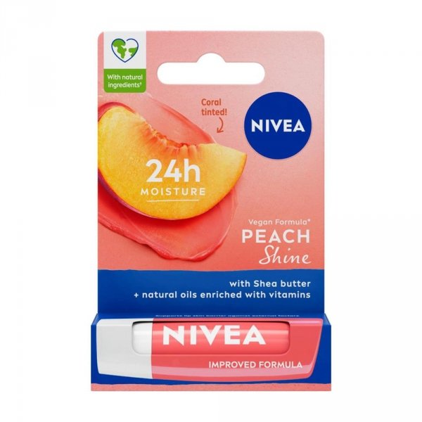 NIVEA Lip Care Pielęgnująca pomadka do ust Peach Shine 4.8 g