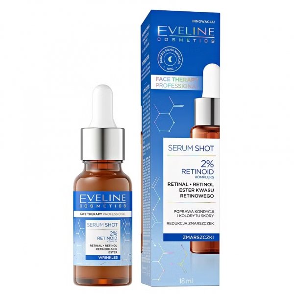 EVELINE Face Therapy Professional Serum Shot - kuracja redukująca zmarszczki 2% Retinoid  18 ml