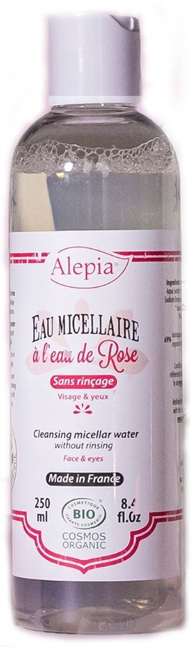 Органическая мицеллярная розовая вода, Алепия, 250 мл