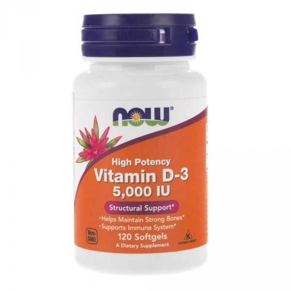 Витамин D3 5000 МЕ, Now Foods, 120 капсул