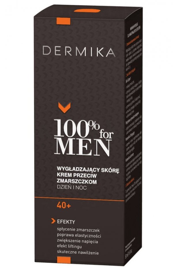 Dermika 100% for Men Krem 40+ wygładzający na dzień i noc  50ml
