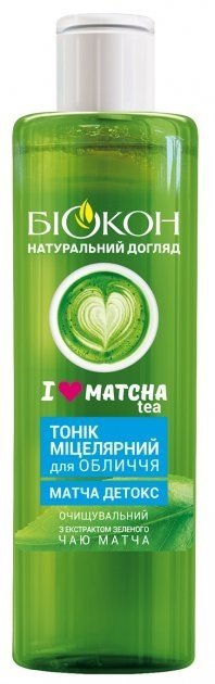 Oczyszczający Tonik Micelarny do Twarzy I LOVE MATCHA TEA, Biokon