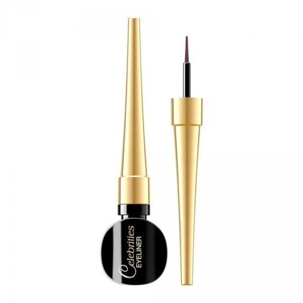 EVELINE Celebrities Eyeliner ultraprecyzyjny w kałamarzu brązowy 3 ml