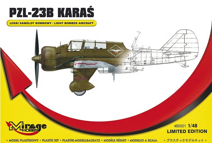 Maquette Avion Mirage Hobby PZL-23 Karas I & II - 1:48, Bombier Polonais