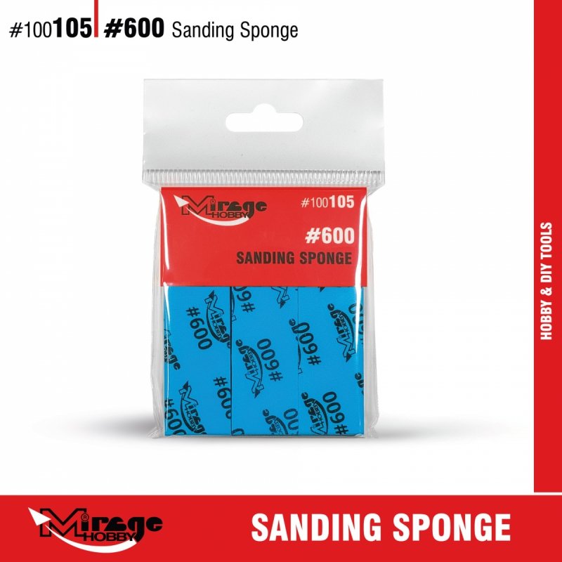 MIRAGE 100105 SANDING SPONGE #600 [6pcs] (gąbki do szlifowania) 
