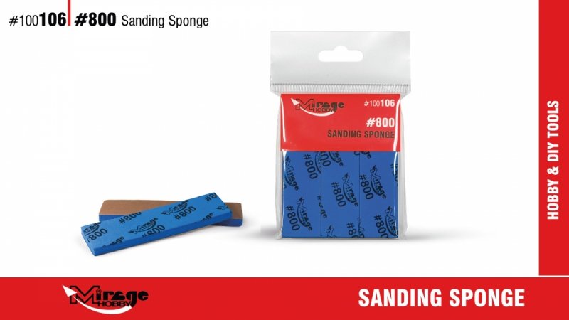 MIRAGE 100106 SANDING SPONGE #800 [6pcs] (gąbki do szlifowania) 