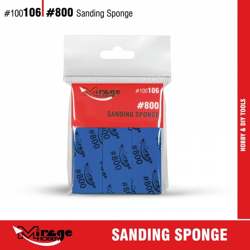 MIRAGE 100106 SANDING SPONGE #800 [6pcs] (gąbki do szlifowania) 