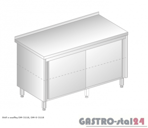 Stół z szafką przelotowy DM 3118 P szerokość: 600 mm (800x600x850)