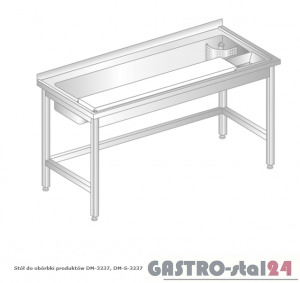 Stół do obróbki produktów DM 3237 szerokość: 700 mm (1200x700x850)