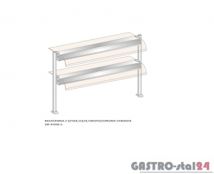 Nadstawka z szybą giętą dwupoziomowa otwarta DM-94590 N-E wym. 1825x410x770