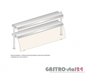 Nadstawka z półką nierdzewną dwupoziomowa DM 94585 O-E  1912x460x770
