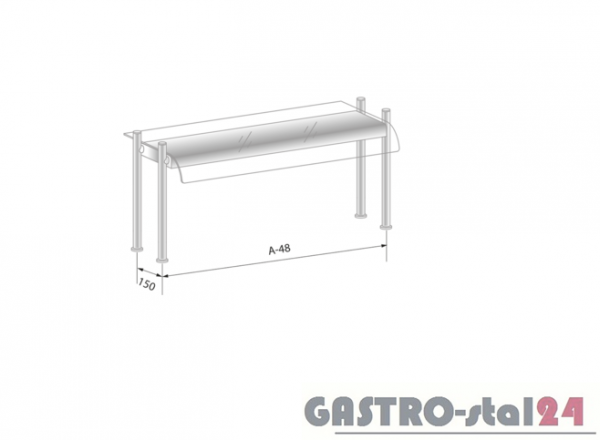 Nadstawka z oświetleniem DM 94583 O 1030x410x480