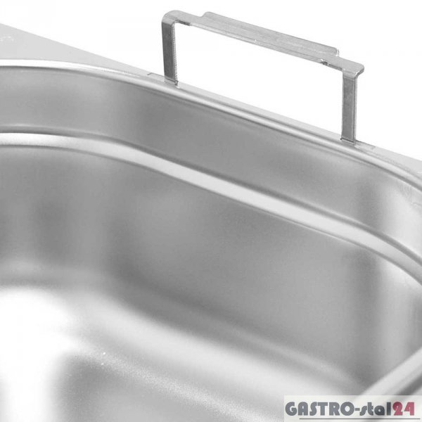 Pojemnik ze stali nierdzewnej GN 1/1 z uchwytami 530x325   (H-100 mm)