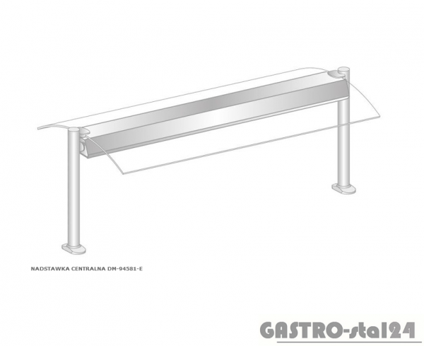 Nadstawka centralna z oświetleniem fluorescencyjnym DM-94581 O-E wym. 1573x575x470