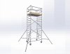 Rusztowanie  TOP SYSTEM 6,40m wieża jezdna o wymiarach  135 x 180 cm   Faraone  D1-54