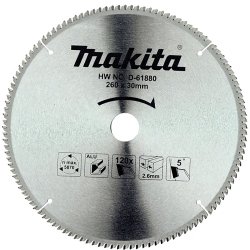 Tarcza tnąca Makita Specjalized T.C.T, 260 x 30 mm, 120Z, do aluminium D-61880