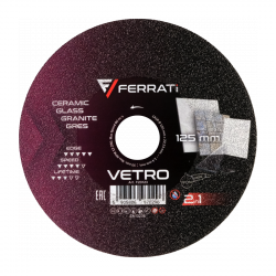 Tarcza tnąca i szlifująca z nasypem diamentowym 2in1 125mm VETRO  FERRATI F20123
