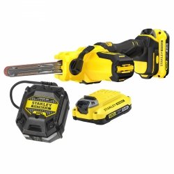 Akumulatorowy pilnik taśmowy STANLEY FATMAX SFMCE210D2K 18V 2x2Ah V20 13mm
