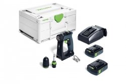 Akumulatorowa wiertarko-wkrętarka Festool CXS 18 C 3,0-Plus 576883