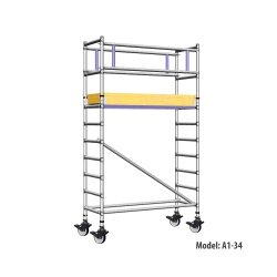 Rusztowanie  TOP SYSTEM  4,4m wieża jezdna o wymiarach 75 x 180 cm   Faraone  A1-34
