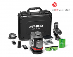 Laser akumulatorowy wieloliniowy 360° zielony PRO TYXER 4DG ZestawPLUS