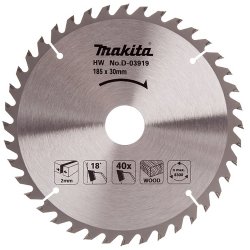 Tarcza do drewna Makita Standard T.C.T, 185 x 30 mm, 40Z D-03919