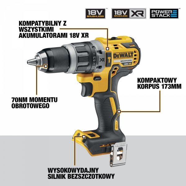 Wkrętarka udarowa Dewalt DCD796P2 18V 2x5Ah BRUSHLESS TSTAK