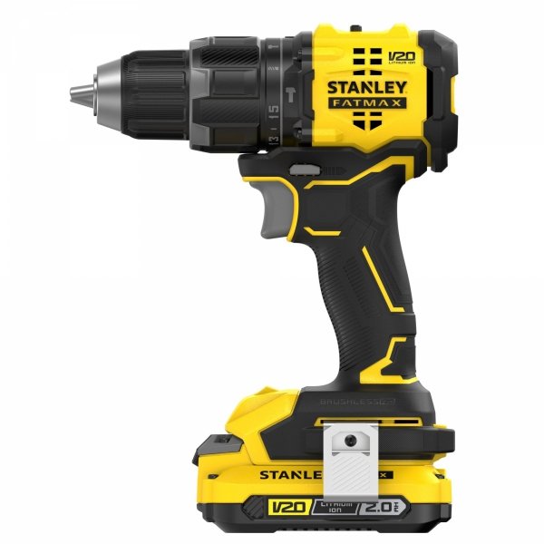 Bezszczotkowa wiertarko-wkrętarka udarowa STANLEY FATMAX SFMCD716D2T 18V V20 2x 2.0Ah 