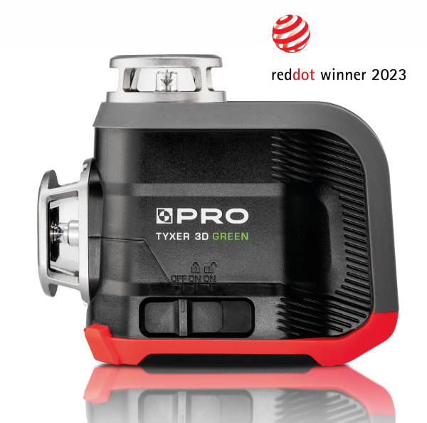 Laser akumulatorowy wieloliniowy 360° zielony PRO TYXER 4DG ZestawPLUS