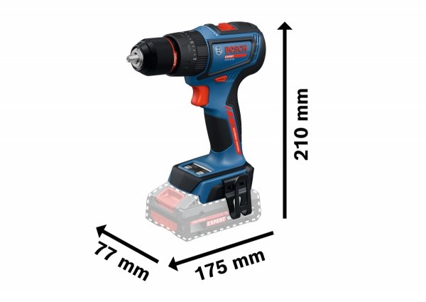 Wiertarko-wkrętarka akumulatorowa udarowa Bosch EXPERT EXSB18V-90 3x4Ah