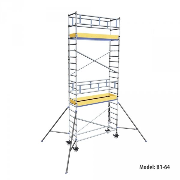 Rusztowanie  TOP SYSTEM  7,4m wieża jezdna o wymiarach 75 x 245 cm   Faraone  B1-64