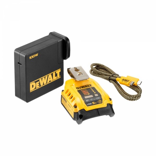 Zestaw do ładowania DEWALT DCB094K z adapterem USB 5A