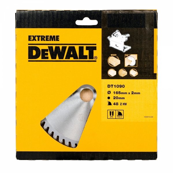Piła do zagłębiarki DeWALT DT1090  165x20mm 48z