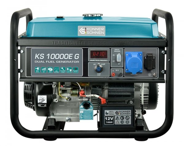 Agregat prądotwórczy benzynowy gazowy K&amp;S KS10000E G 8,0 kW 