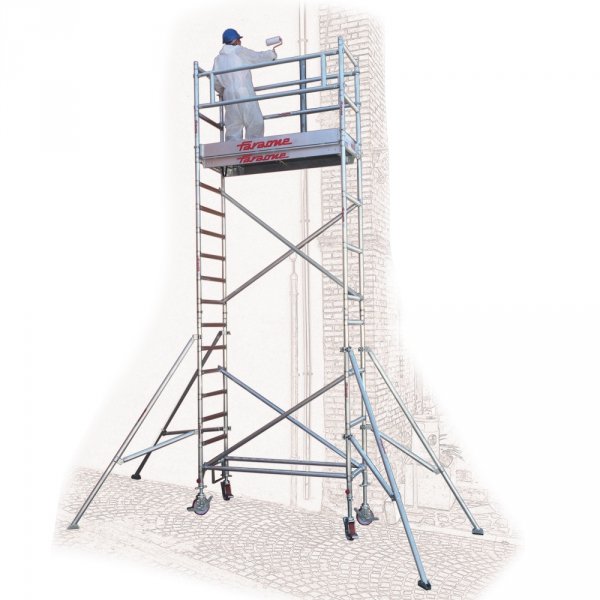 Rusztowanie  TOP SYSTEM  5,4m wieża jezdna o wymiarach 75 x 180 cm   Faraone  A1-44
