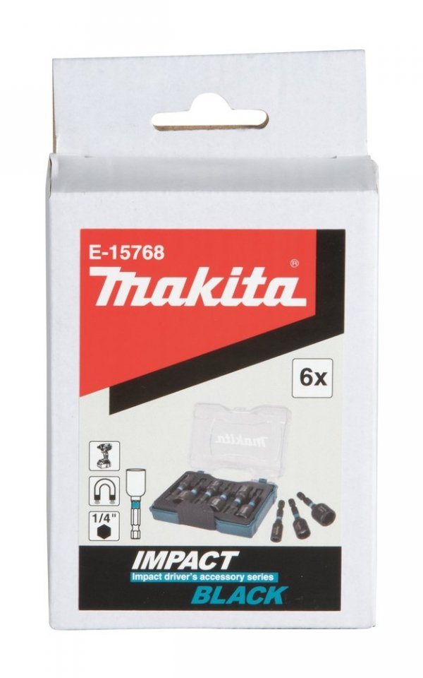 Zestaw nasadek udarowych 6szt. Makita E-15768 1/4&quot;
