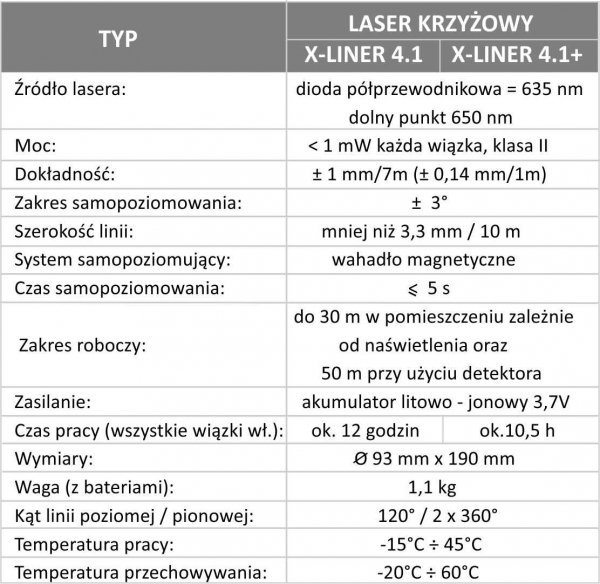 Laser krzyżowy PRO X-Liner 4.1 + (PLUS)