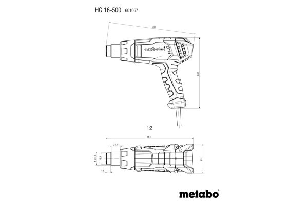 Opalarka Metabo  HG 16-500 (601067000) 