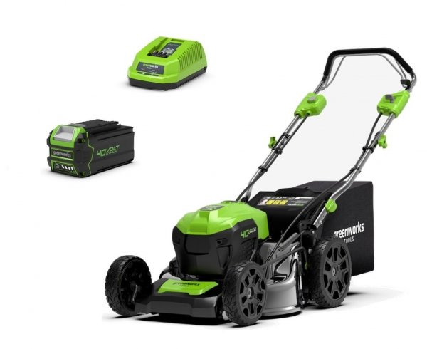 Kosiarka akumulatorowa z napędem 46cm GREENWORKS 40V zestaw 4.0Ah + ładowarka GR2506807UB