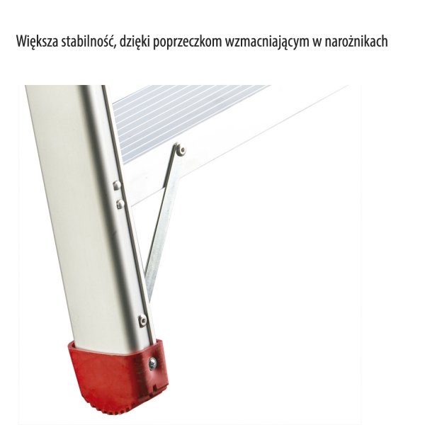 Drabina jednostronna z głębokimi  13 cm stopniami  DOMUS  Faraone SDOMUS04
