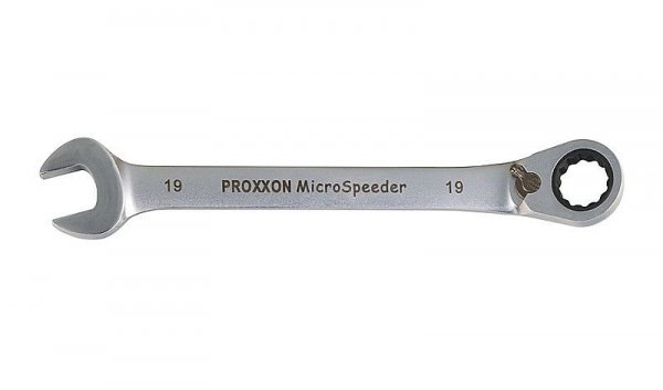 Klucz płasko-oczkowy z grzechotką Proxxon MicroSpeeder 10 mm PR23132 - z przełącznikiem 