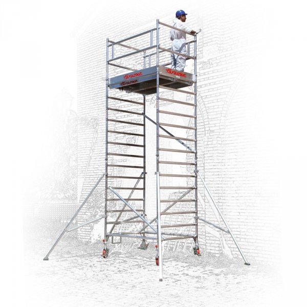 Rusztowanie  TOP SYSTEM 11,40m wieża jezdna o wymiarach  135 x 180 cm   Faraone  D1-104