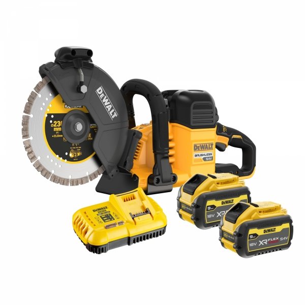 Akumulatorowa przecinarka do betonu DeWALT DCS691X2 54V 2x9Ah XR FLEXVOLT na mokro
