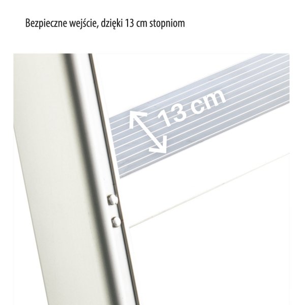 Drabina jednostronna z głębokimi  13 cm stopniami  DOMUS  Faraone SDOMUS10