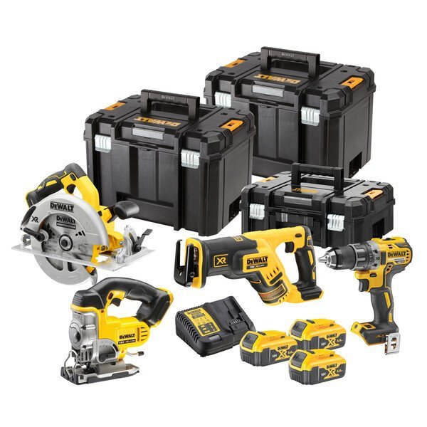 Zestaw Combo 4 narzędzi bezszczotkowych DeWALT DCK421P3T - DCD791, DCS331, DCS570, DCS367 - 3x 5Ah