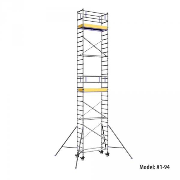 Rusztowanie  TOP SYSTEM  10,4m wieża jezdna o wymiarach 75 x 180 cm   Faraone A1-94