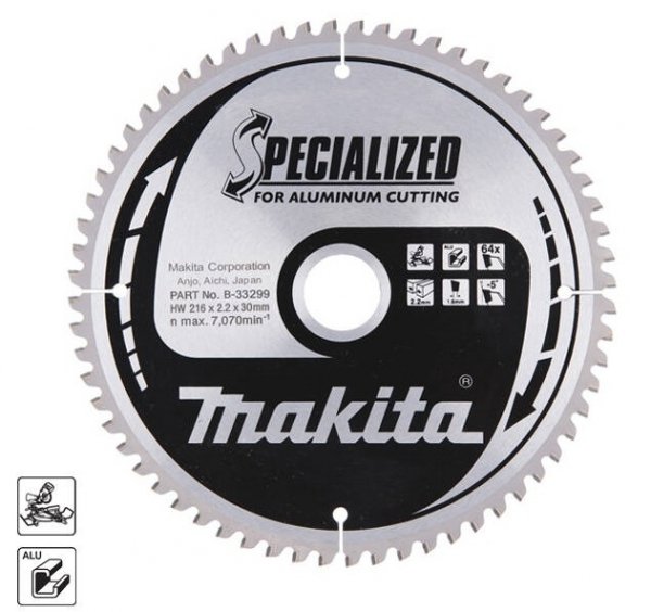 Tarcza tnąca Specialized Makita do aluminium 216mm B-33299