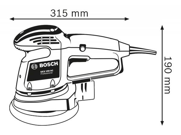 Szlifierka mimośrodowa Bosch GEX 34-150 0 601 372 800